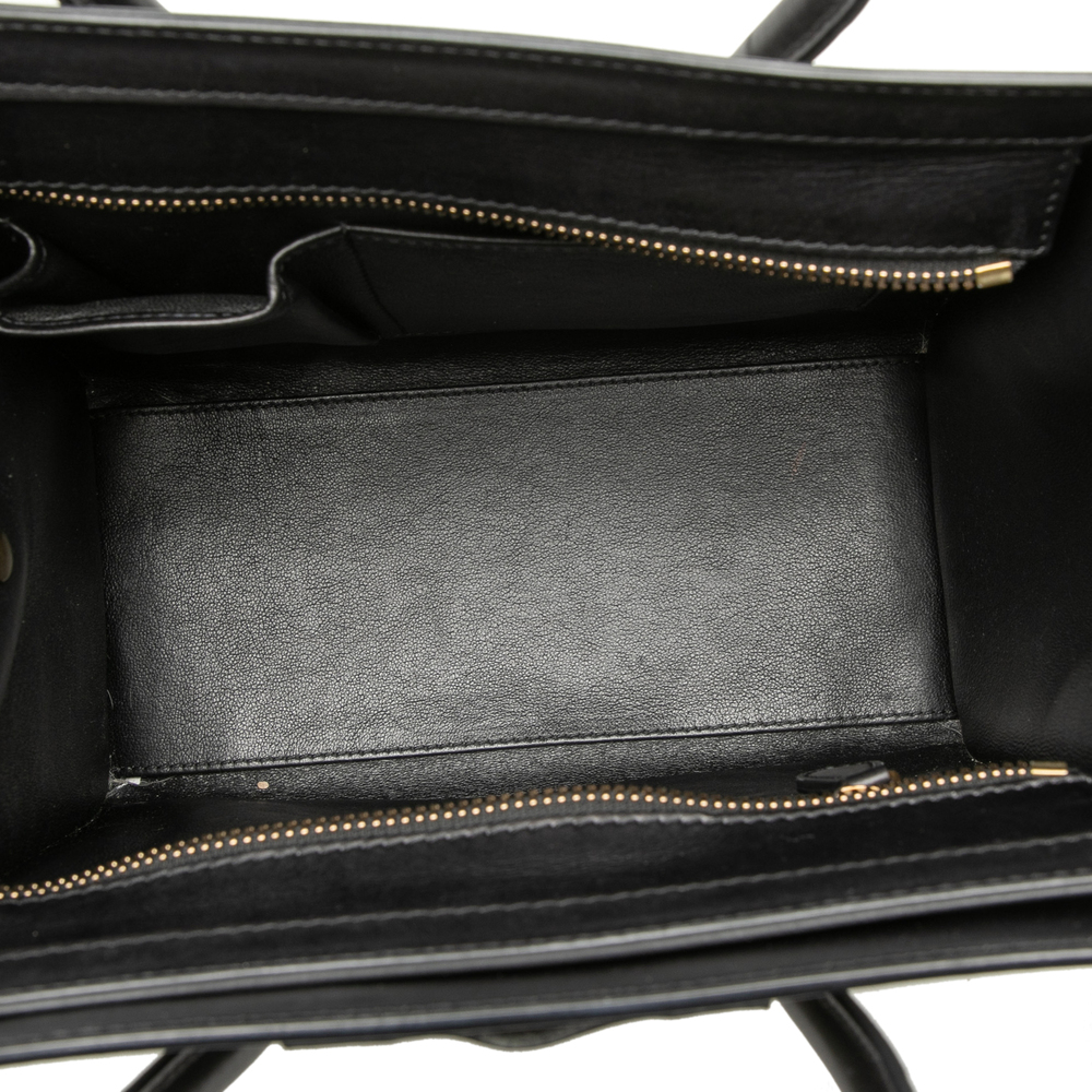 Pre-Loved Celine Micro Tricolor Calfskin and Suede Luggage Tote - Picture 4 of 7